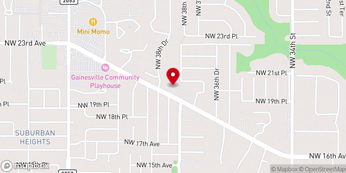 Map showing location of Congregation B'nai Israel