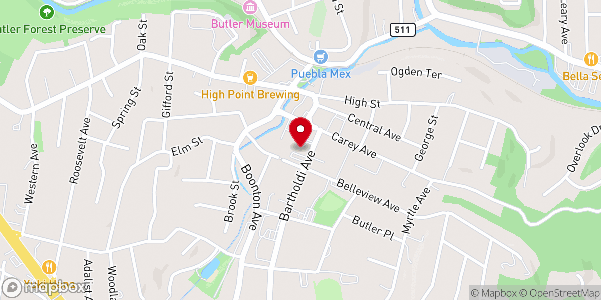 Map showing location of Butler United Methodist Church