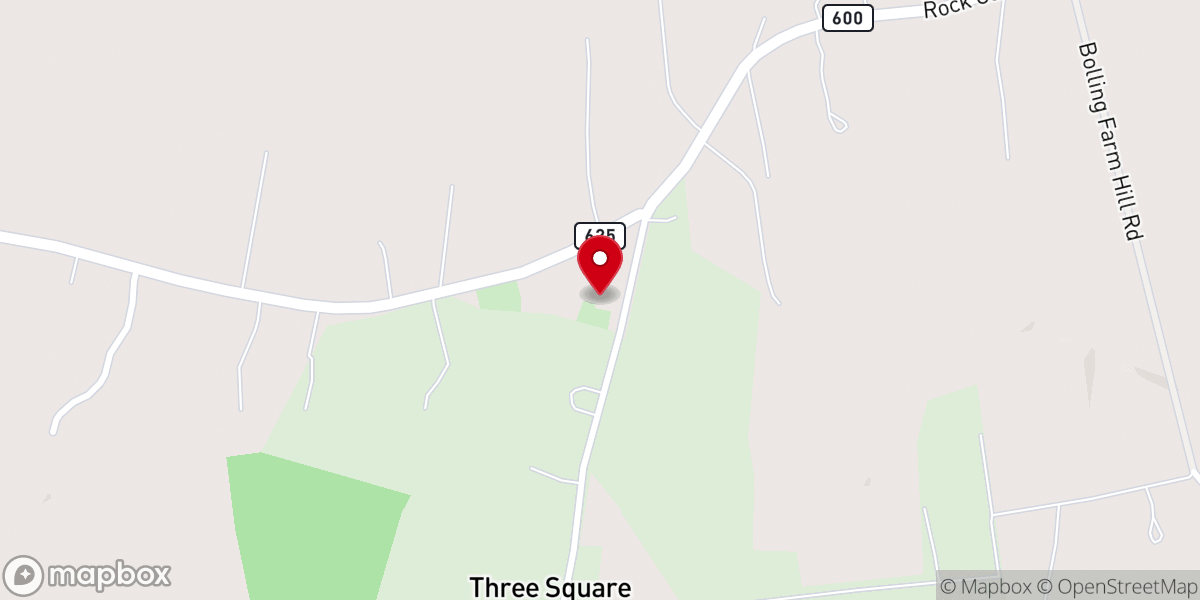 Map showing location of Smyrna Baptist Church