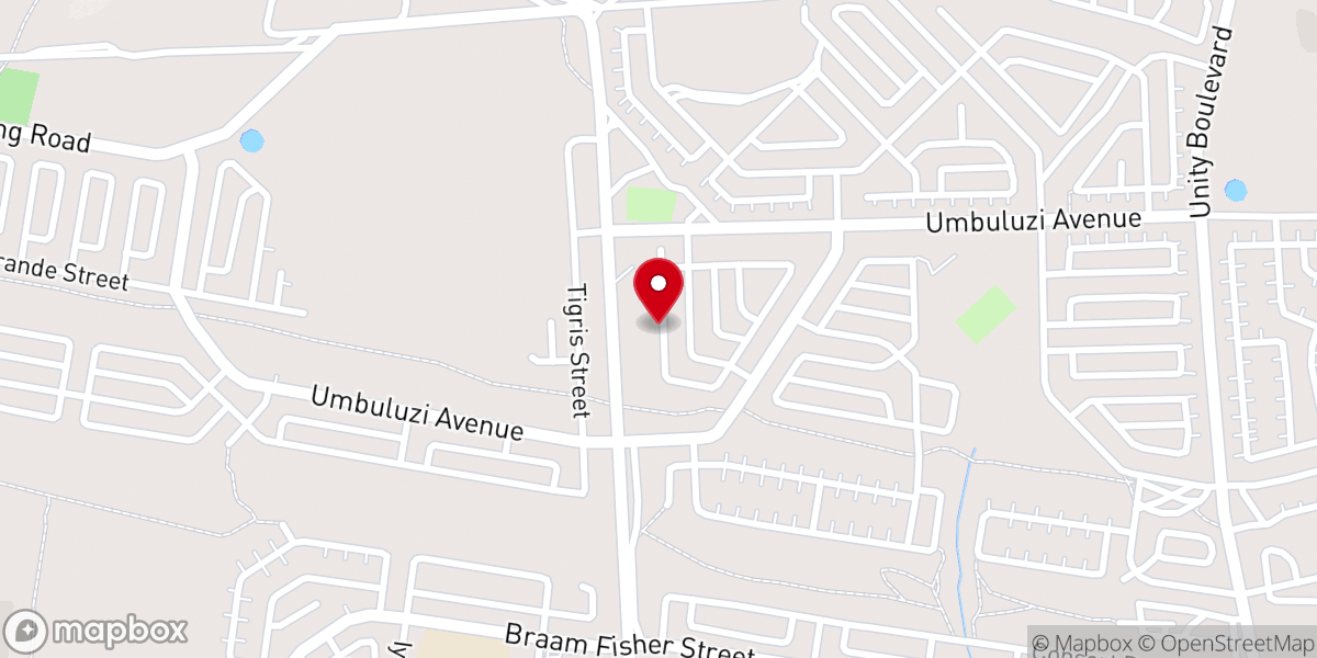 Map showing location of Kganya Apostolic Church