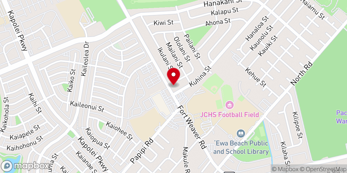 Map showing location of Calvary Chapel West Oahu