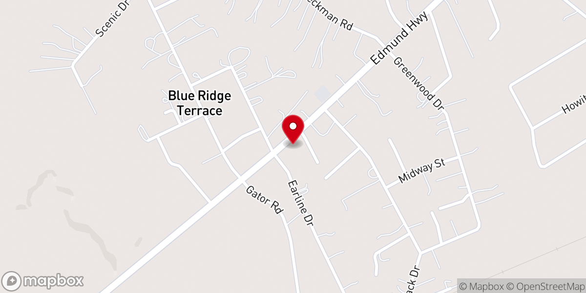 Map showing location of Lexington Hispanic Adventist Church