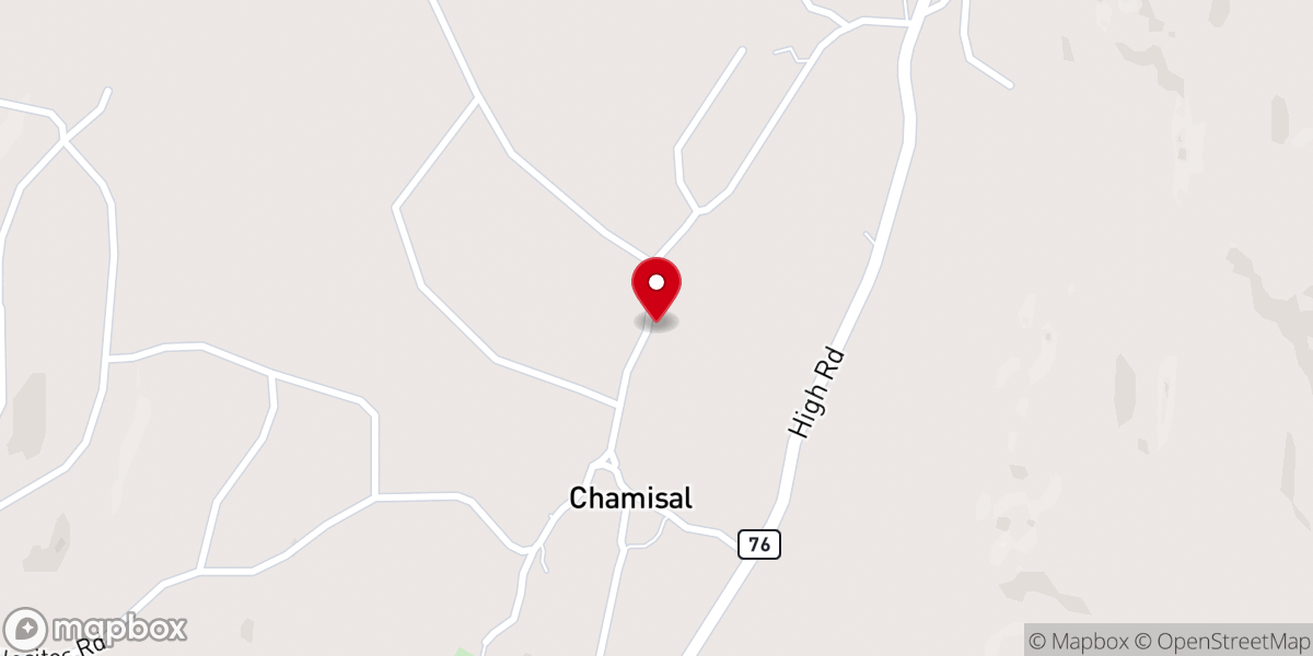 Map showing location of Santa Cruz Catholic Church