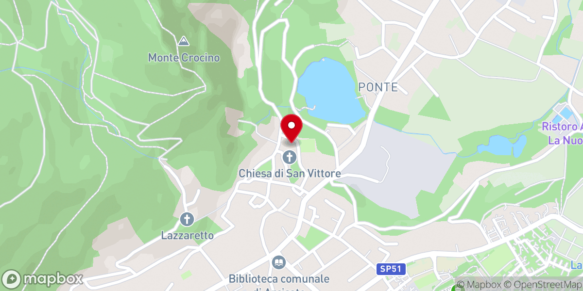 Map showing location of Parrocchia di San Vittore