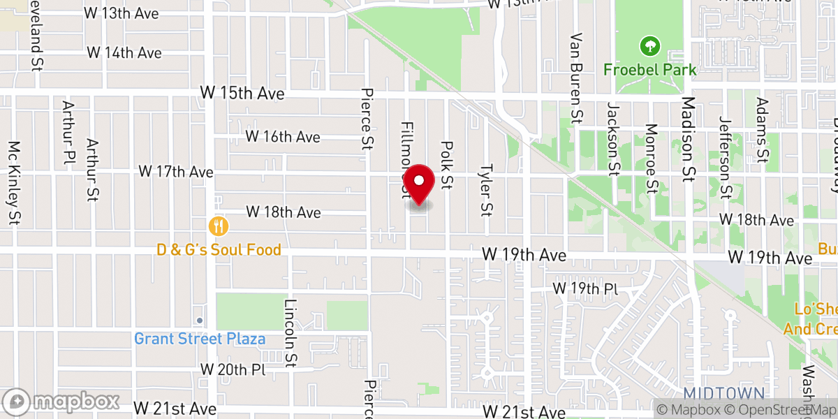 Map showing location of Jerusalem Baptist Church