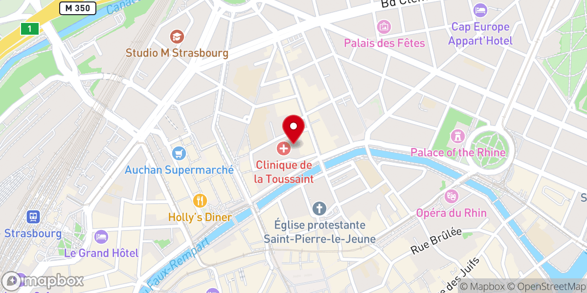 Map showing location of Chapelle de la Toussaint