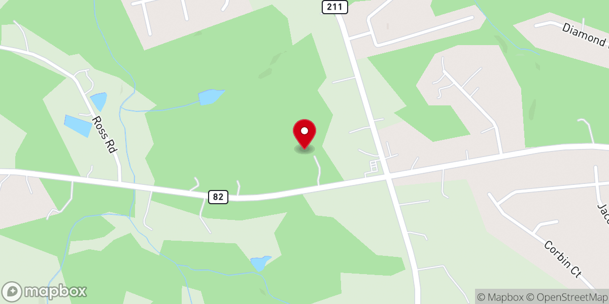 Map showing location of Bear Creek First Baptist Church