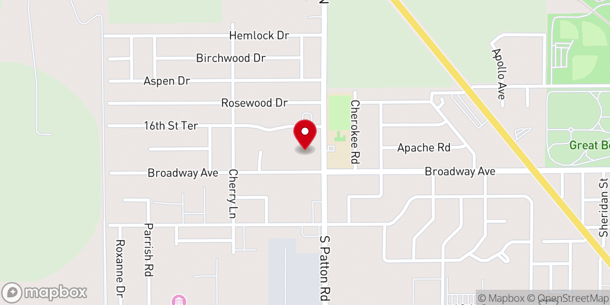 Map showing location of Trinity United Methodist Church