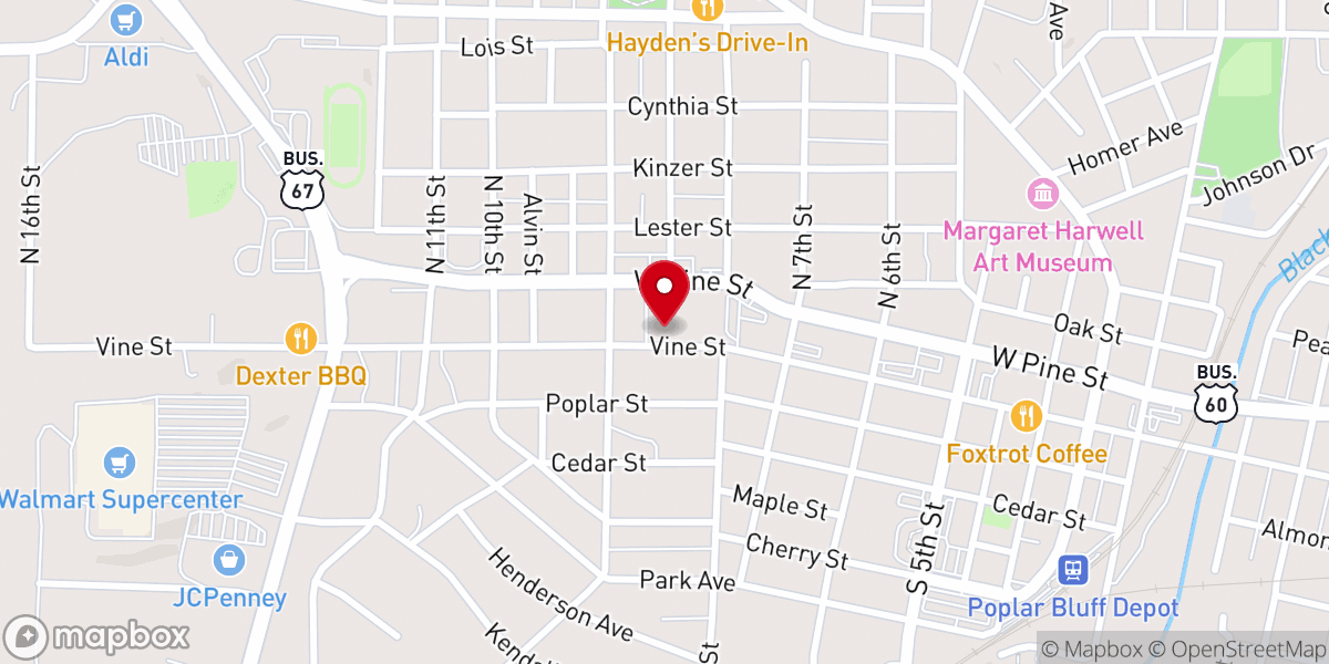 Map showing location of Sacred Heart Parish
