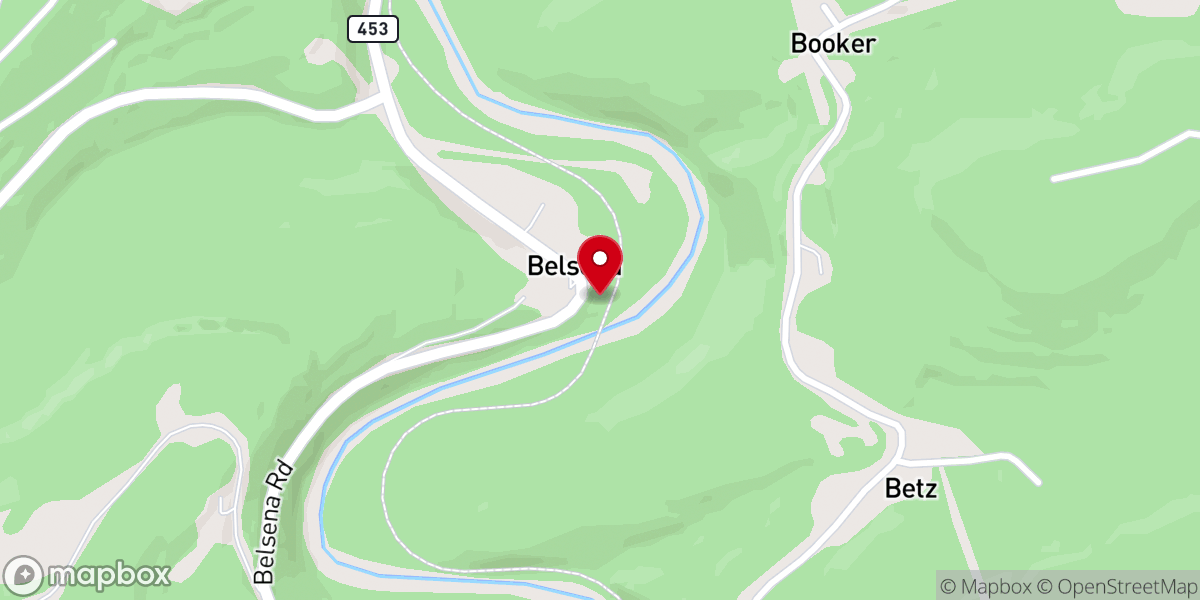 Map showing location of Belsena Unity Church