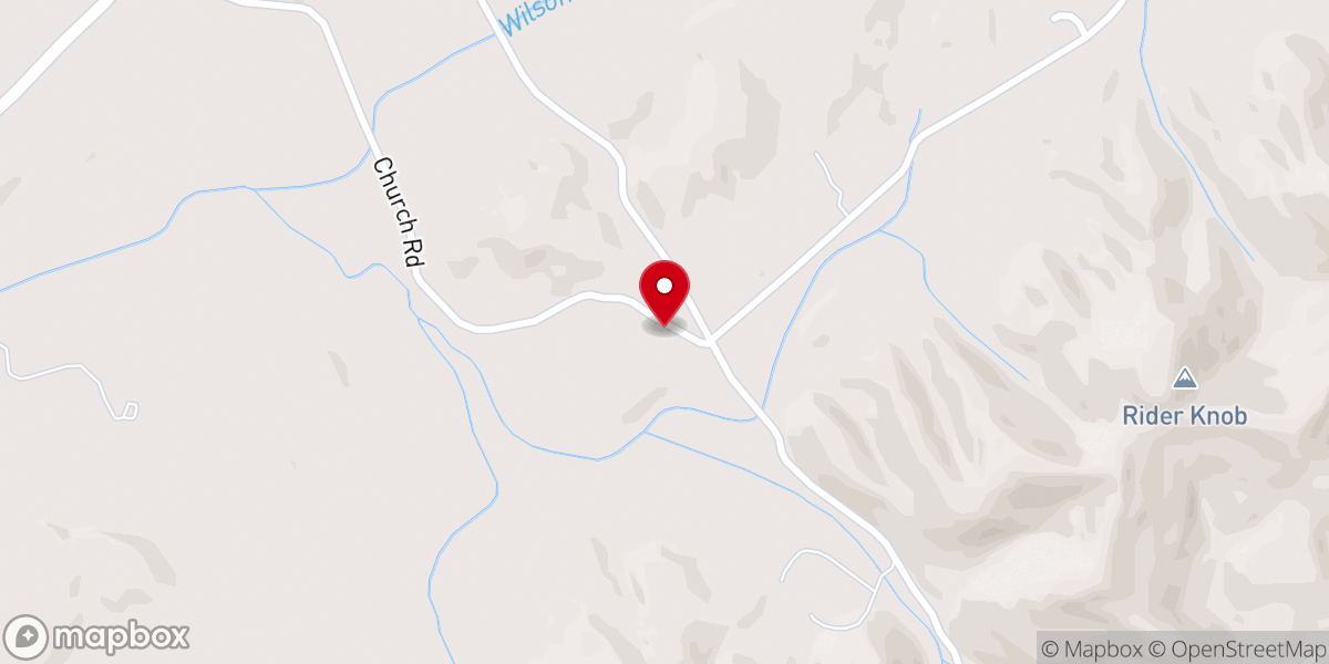 Map showing location of Wilson Station Presbyterian Church
