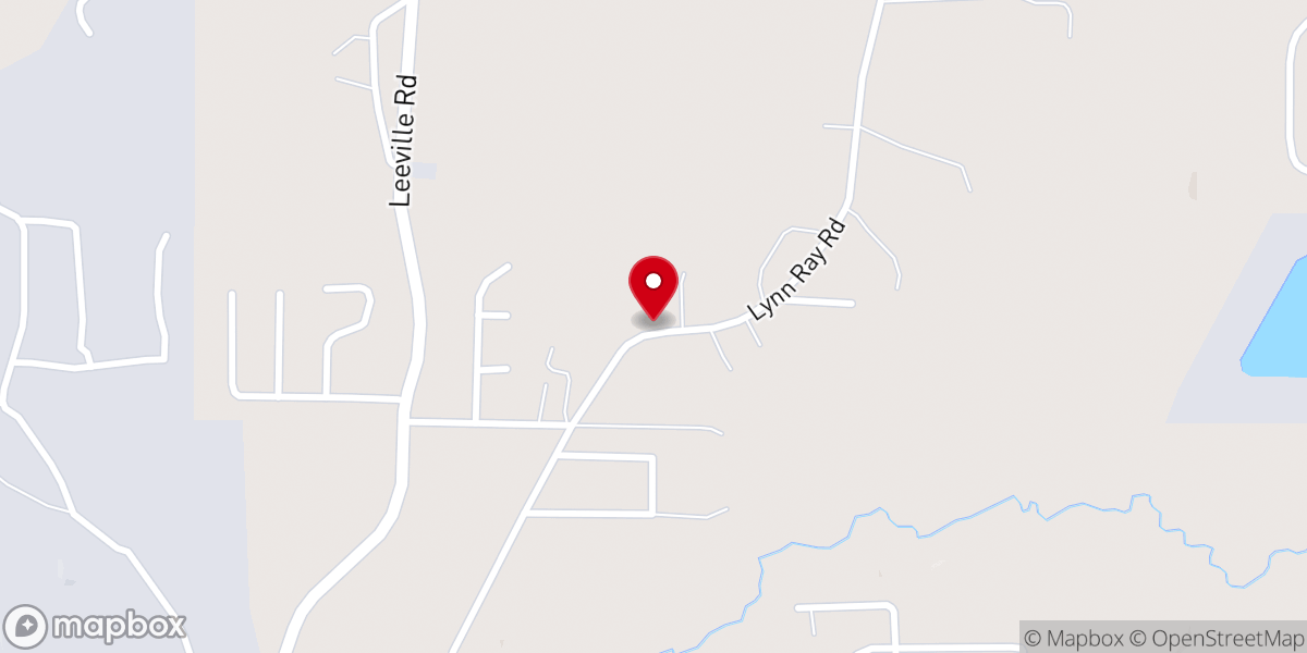 Map showing location of Lynn Ray Road Baptist Church