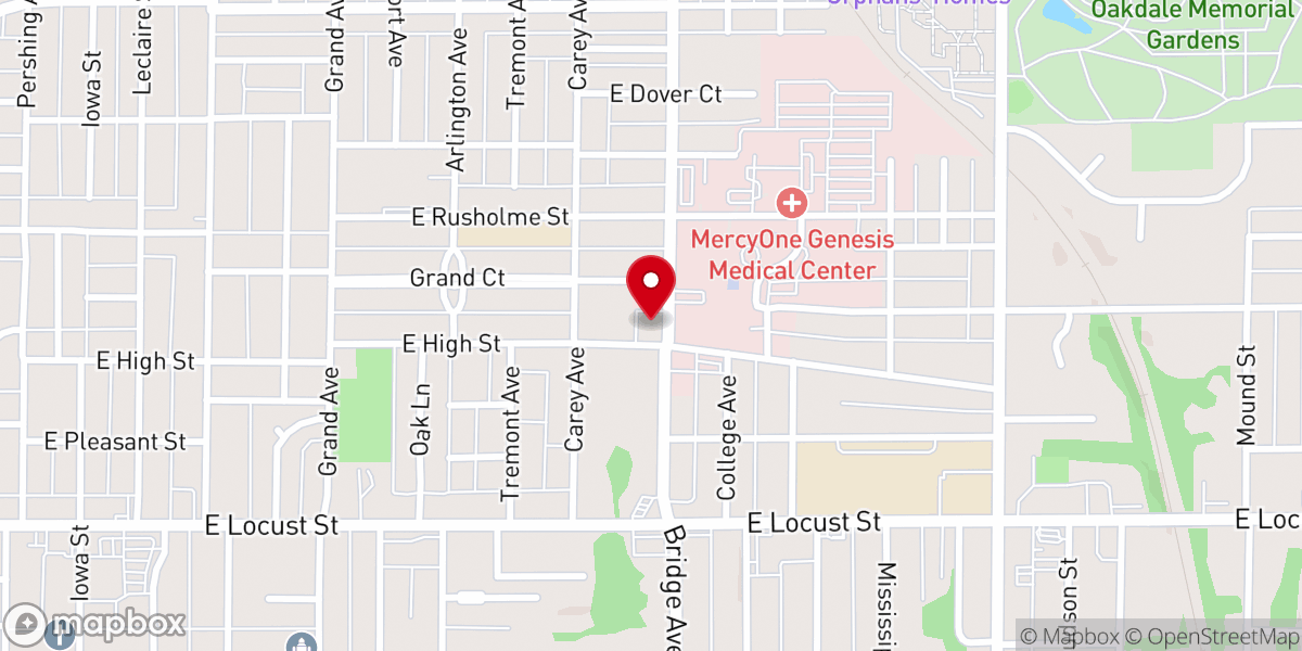Map showing location of Grace Lutheran Church
