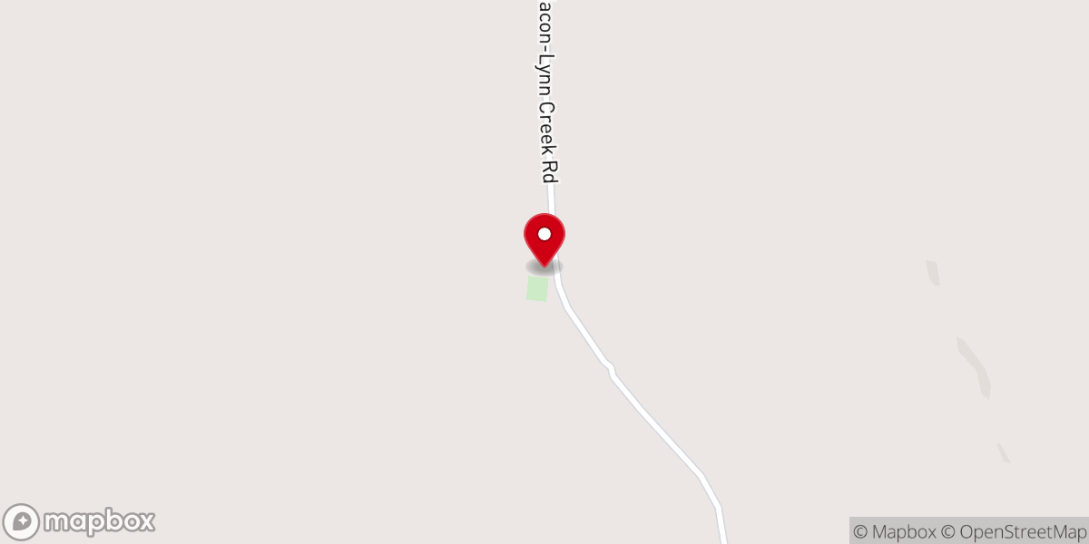 Map showing location of Lynn Creek Church