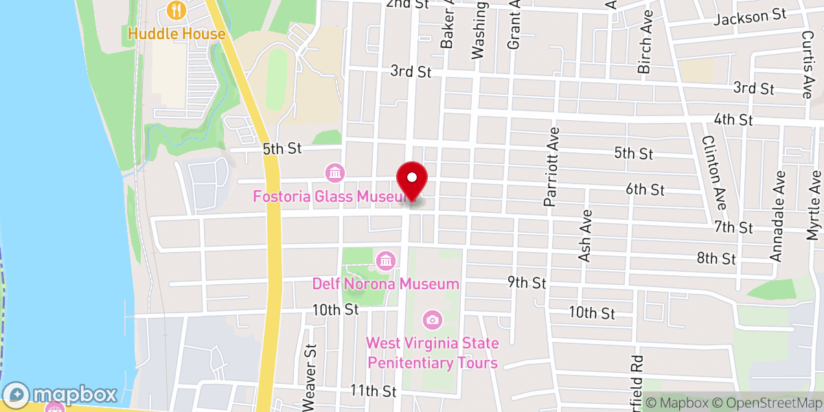 Map showing location of Saint Francis Xavier Roman Catholic Church