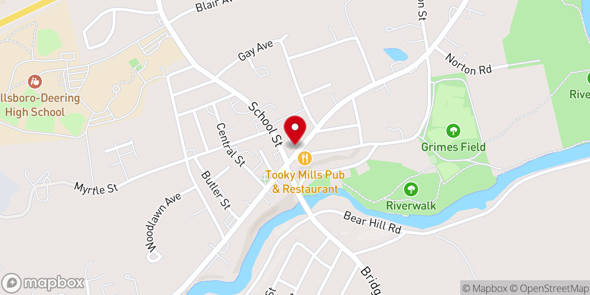 Map showing location of Hillsboro Methodist Church