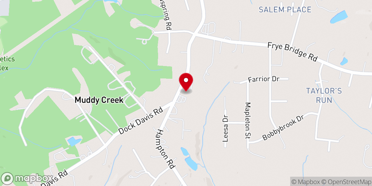 Map showing location of New Vision Baptist Church