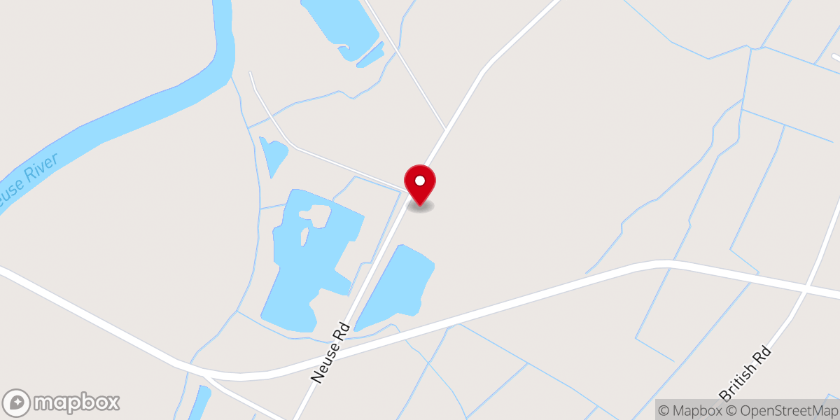 Map showing location of Sand Hill FWB Church