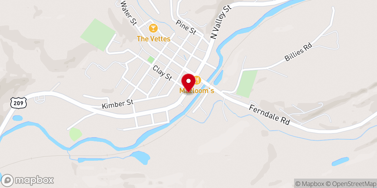 Map showing location of Holy Cross Church