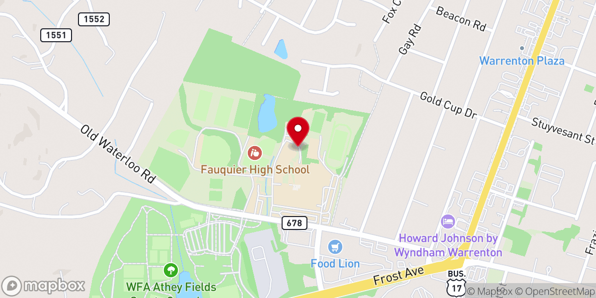 Map showing location of The Rock Community Church
