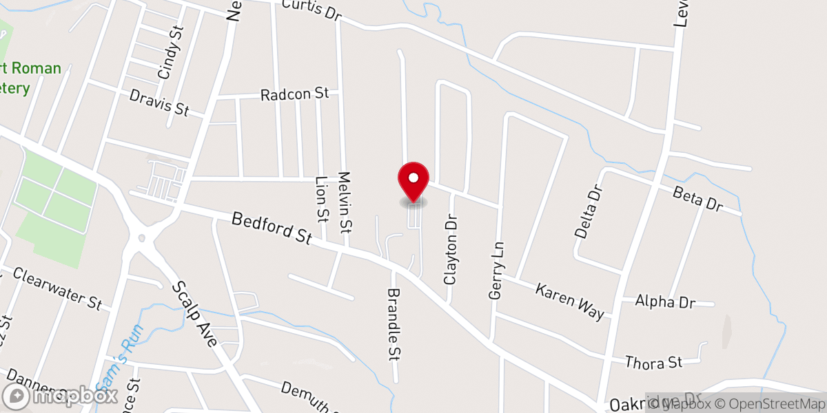Map showing location of Faith Baptist Church