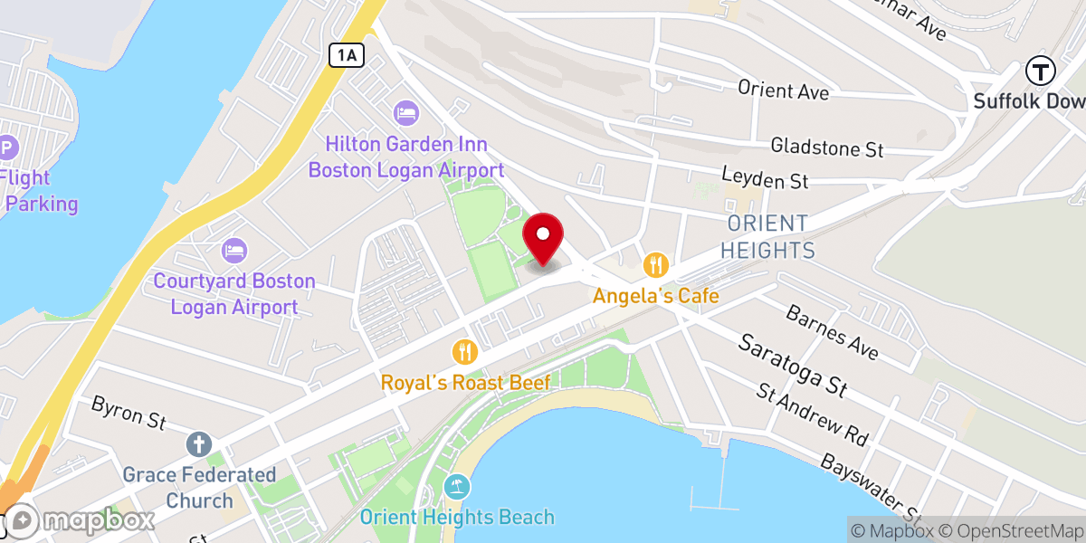 Map showing location of Free Methodist Church Of Boston