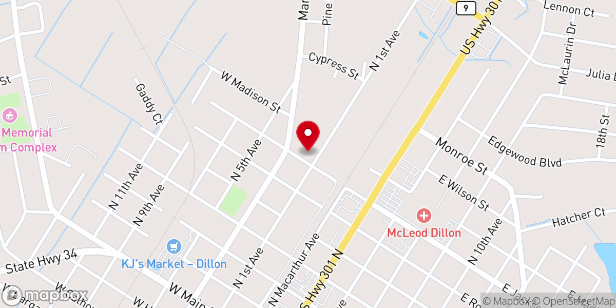 Map showing location of Saint Stephens United Methodist Church