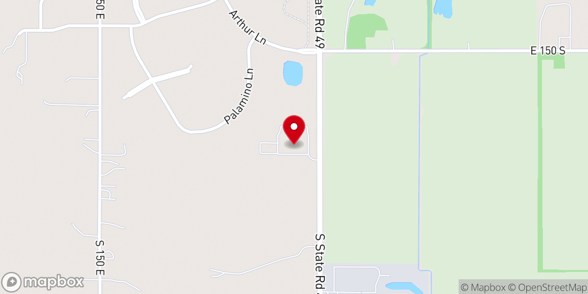 Map showing location of Heartland Christian Center