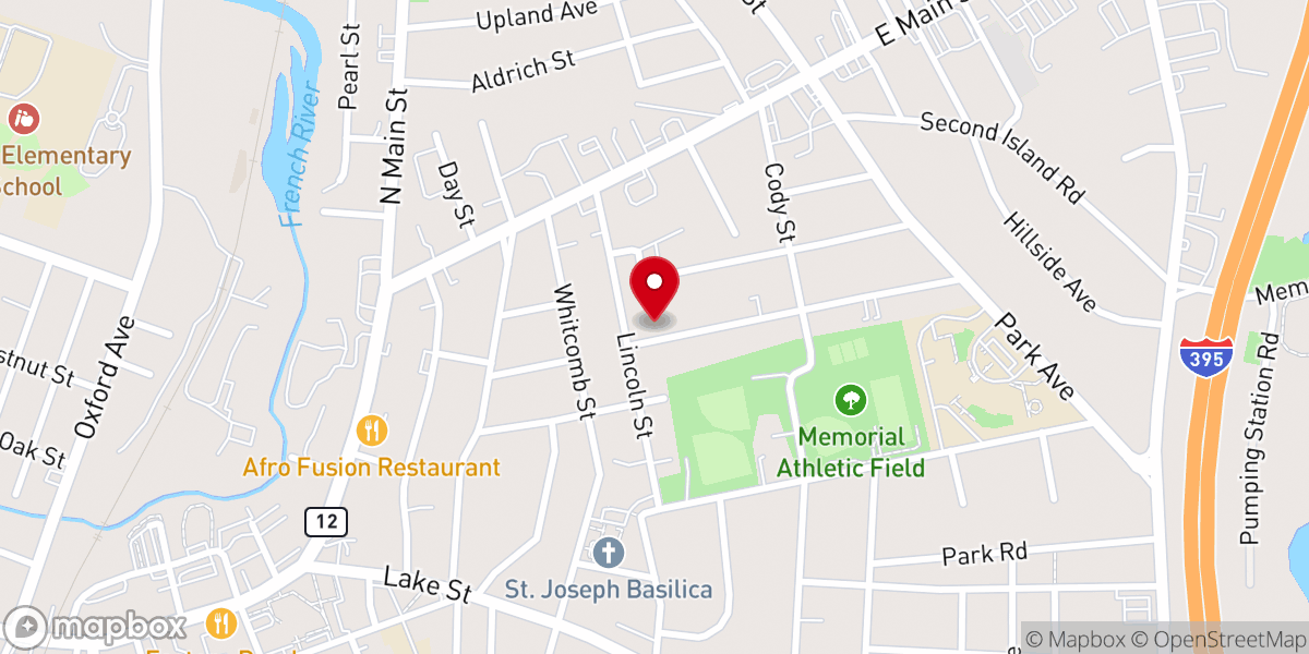 Map showing location of Life Church
