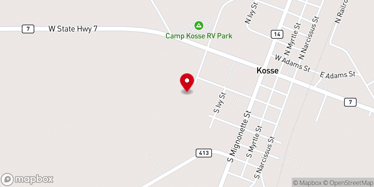 Map showing location of Mount Zion Baptist Church