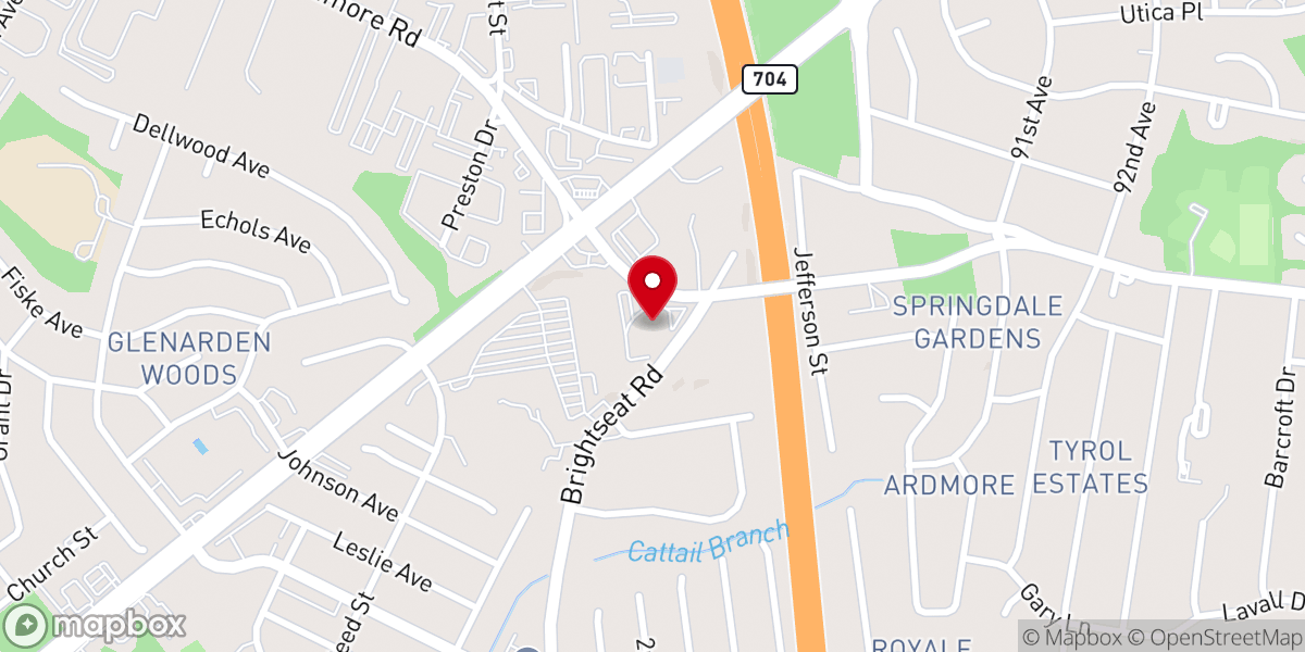 Map showing location of Shiloh Baptist Church