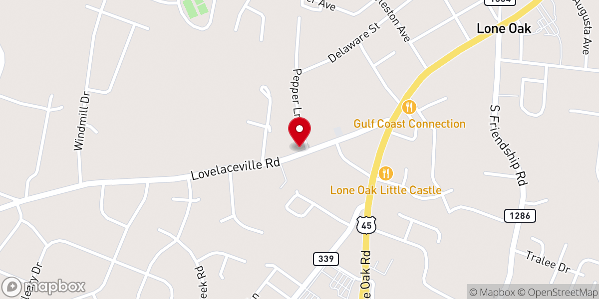 Map showing location of Calvary Apostolic Church