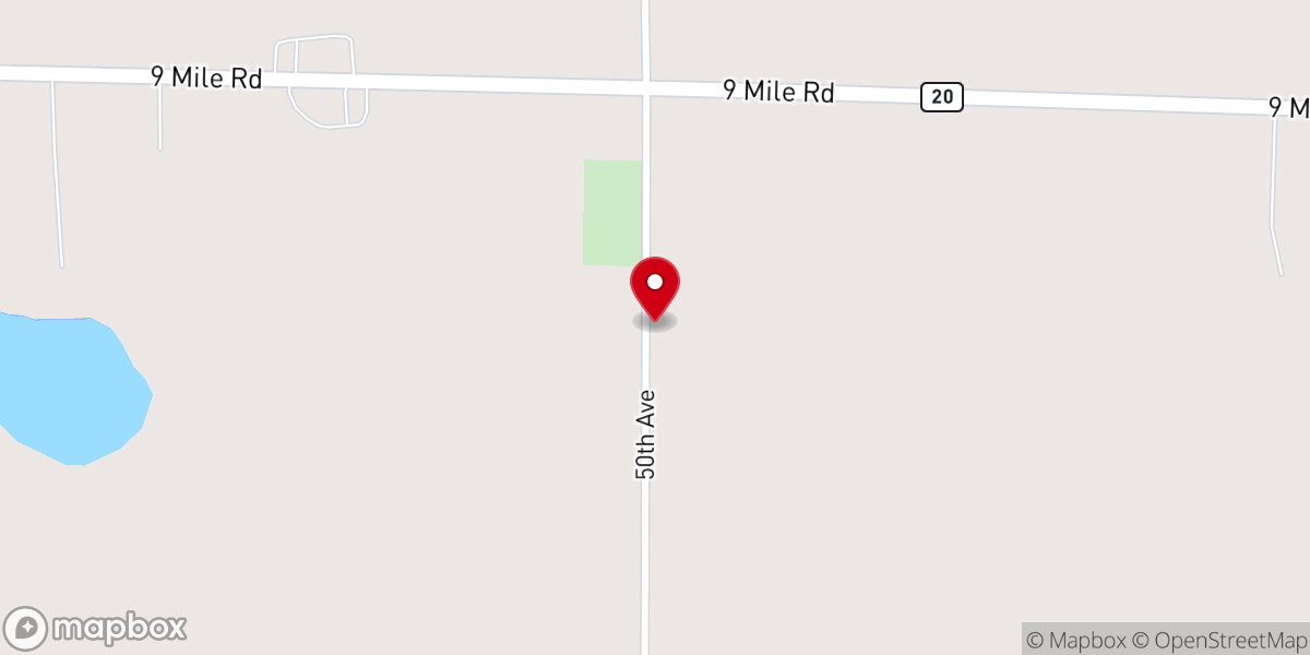 Map showing location of God's Helping Hands Of Mecosta County Food Pantry