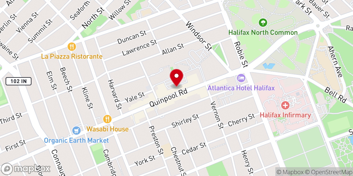 Map showing location of Transition House Association of Nova Scotia (THANS)