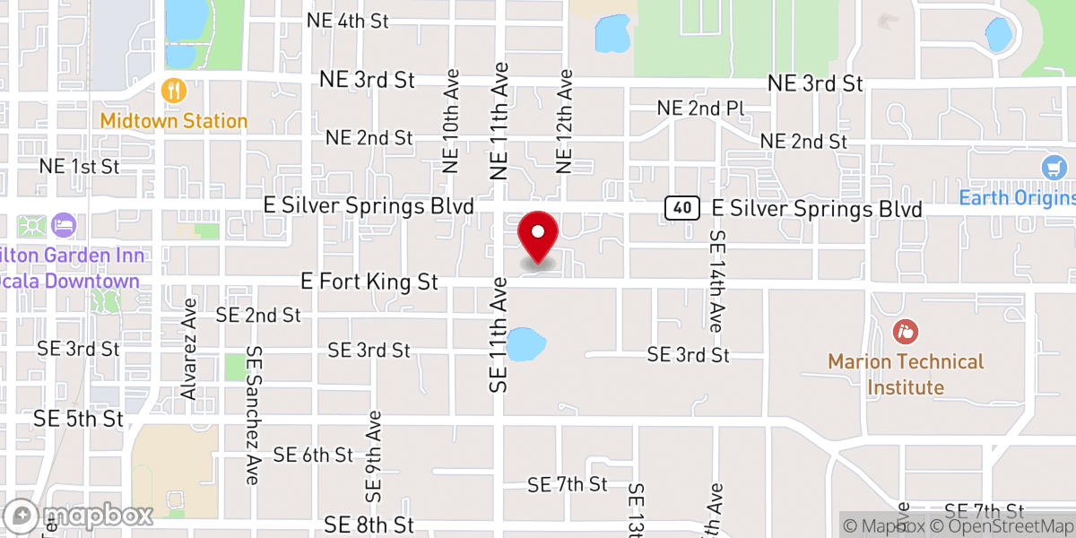Map showing location of North Central District, Florida Annual Conference, United Methodist Church, Inc.
