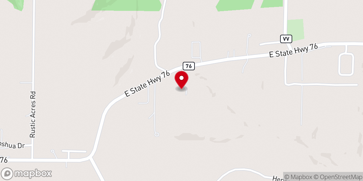 Map showing location of Branson East Seventh-day Adventist Church