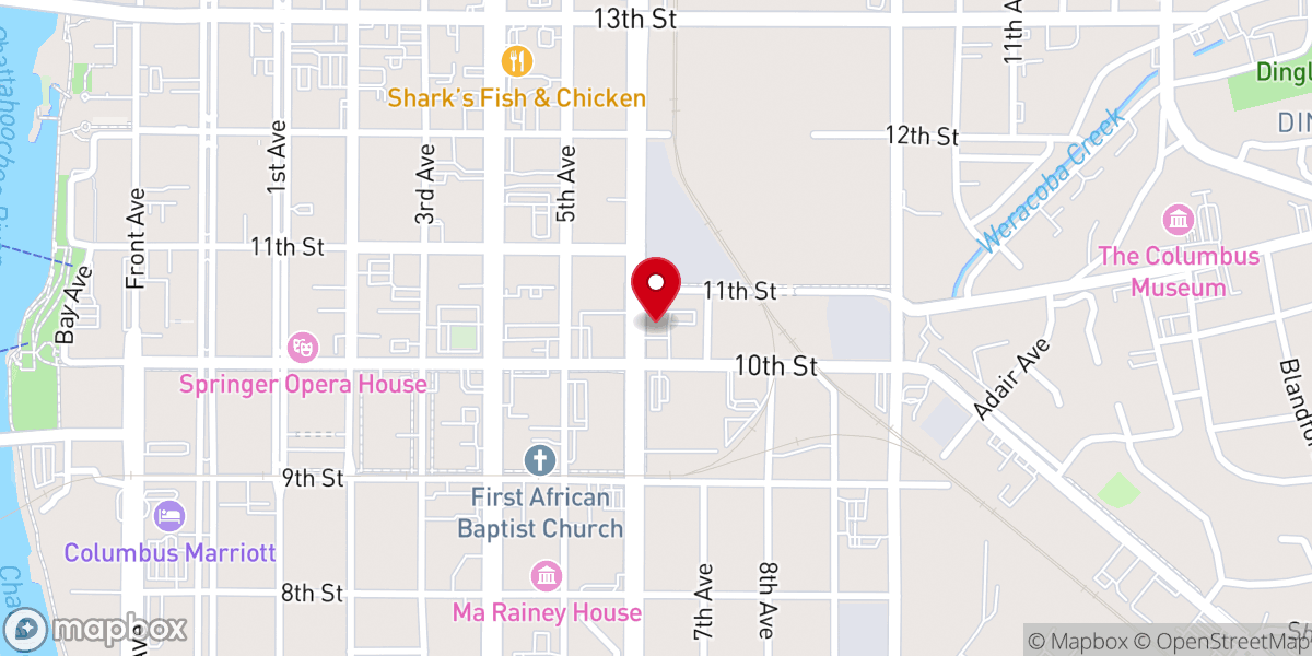 Map showing location of Saint James Ame Church