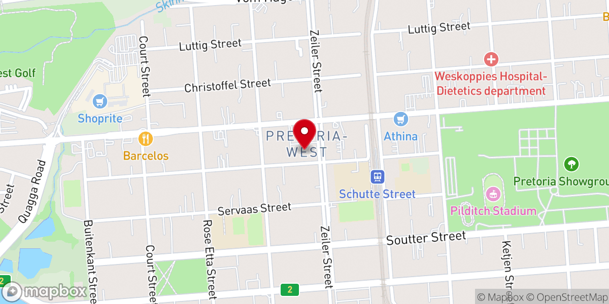 Map showing location of St. Joseph's Catholic Church