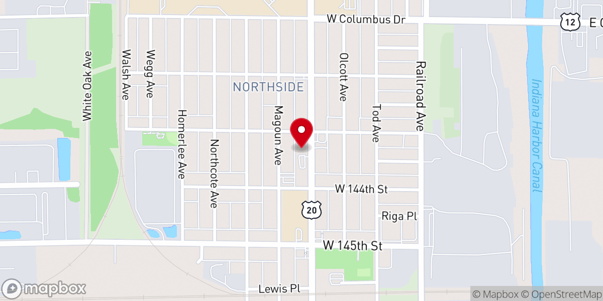 Map showing location of Saint Basil's Roman Catholic Church