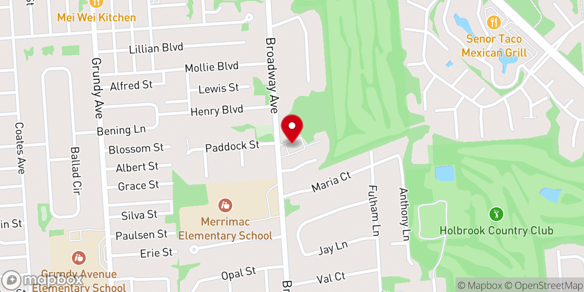 Map showing location of CenterPoint Church