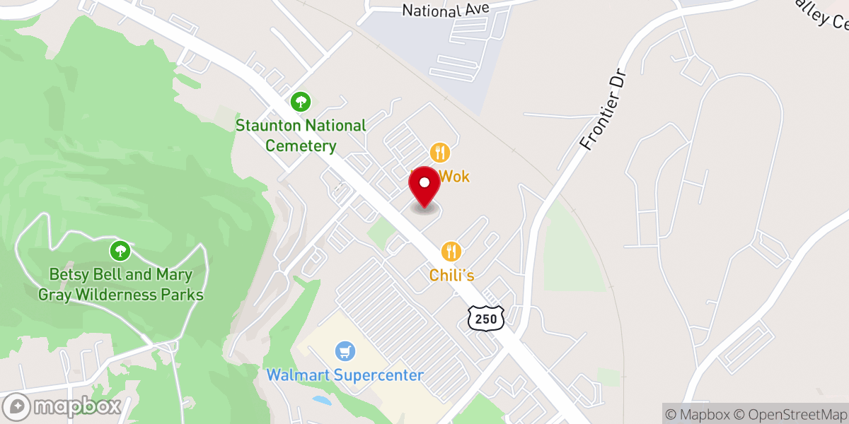Map showing location of Olivet Presbyterian Church