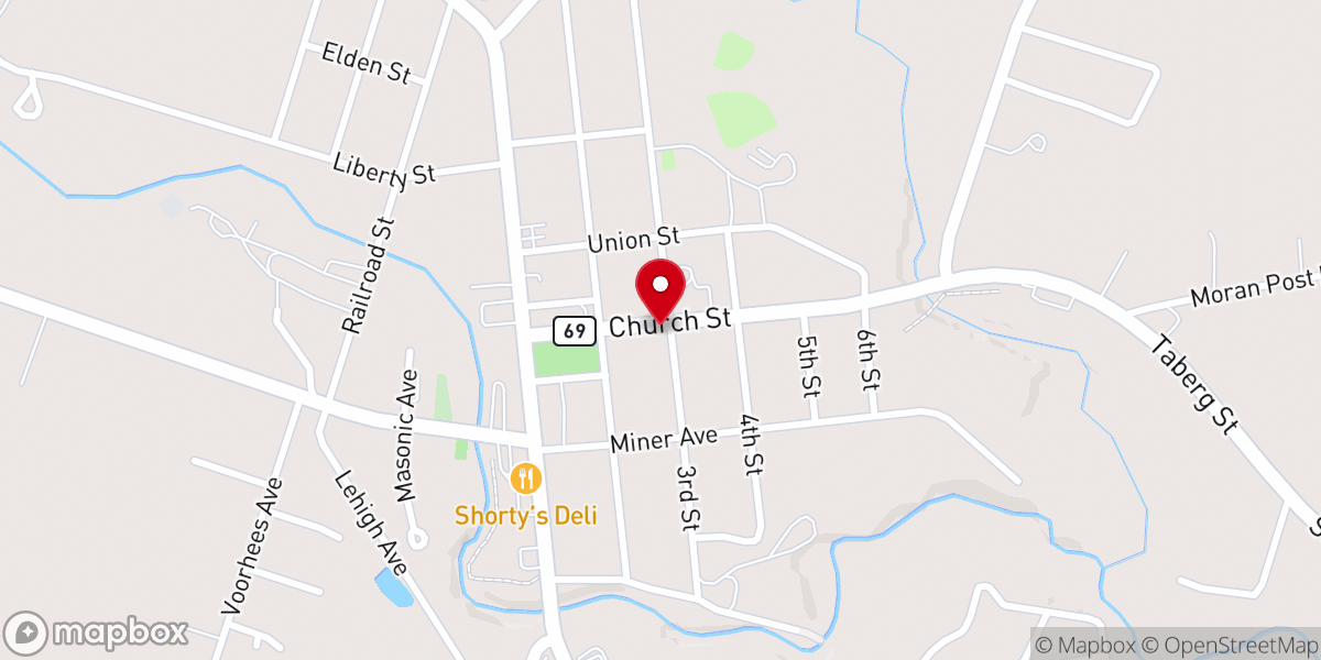 Map showing location of Camden Wesleyan Church