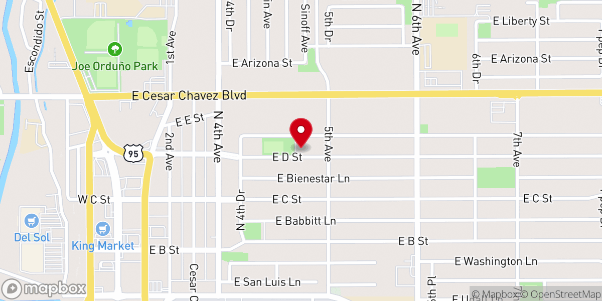 Map showing location of Ebenezer Church Assemblies of God