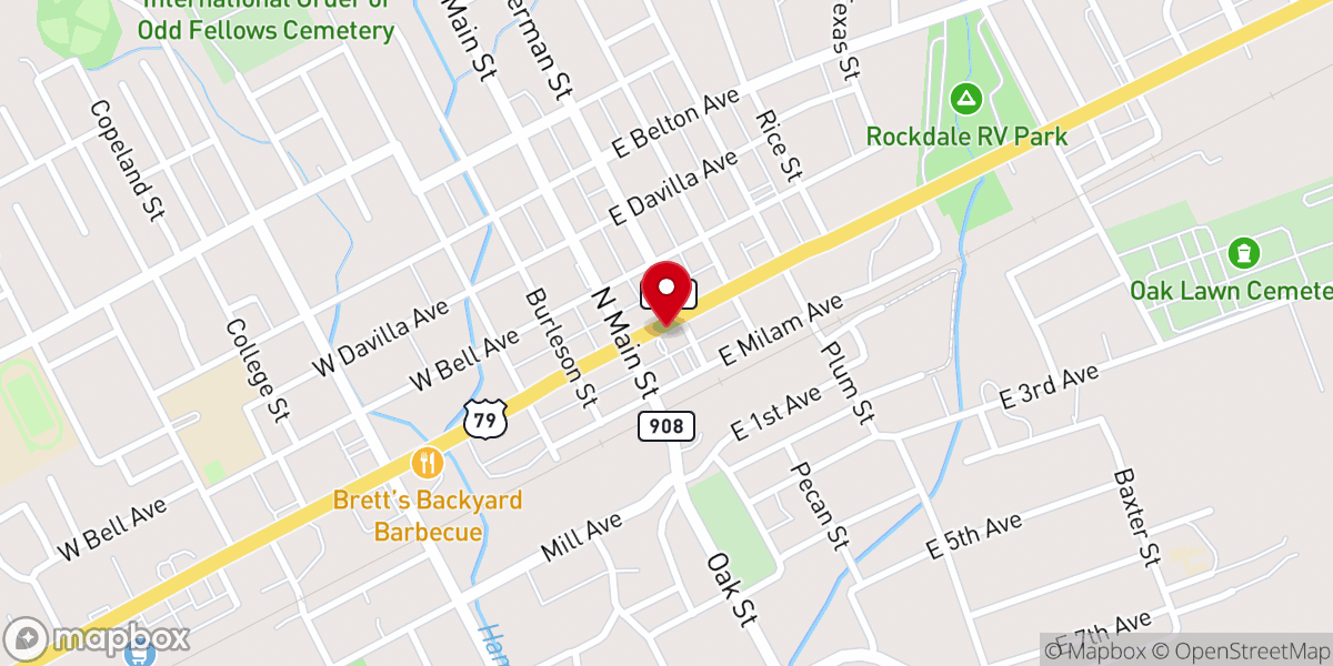 Map showing location of Citizens National Bank