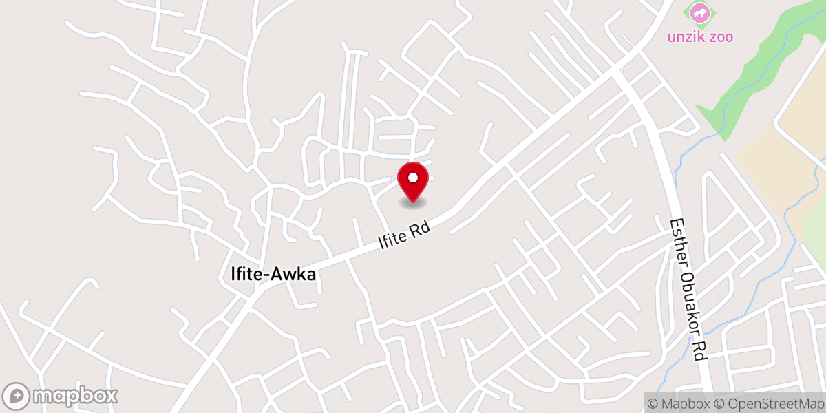 Map showing location of Living Faith Church Ifite Awka
