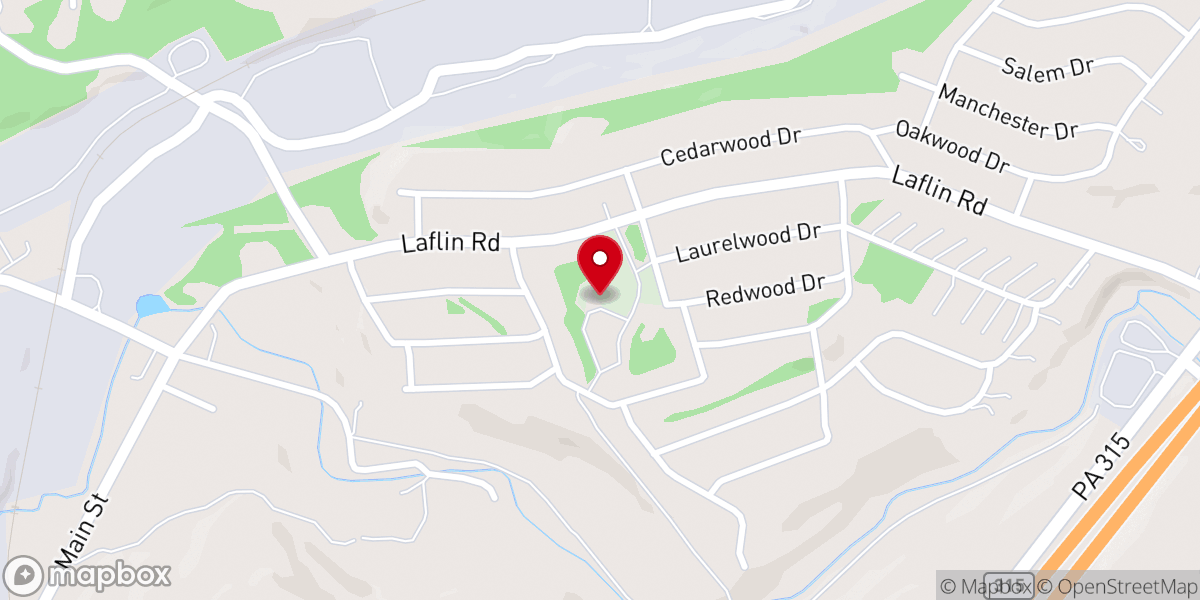 Map showing location of St. Maria Goretti Church