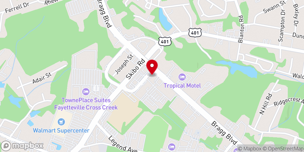 Map showing location of New Zion Bible Fellowship Church