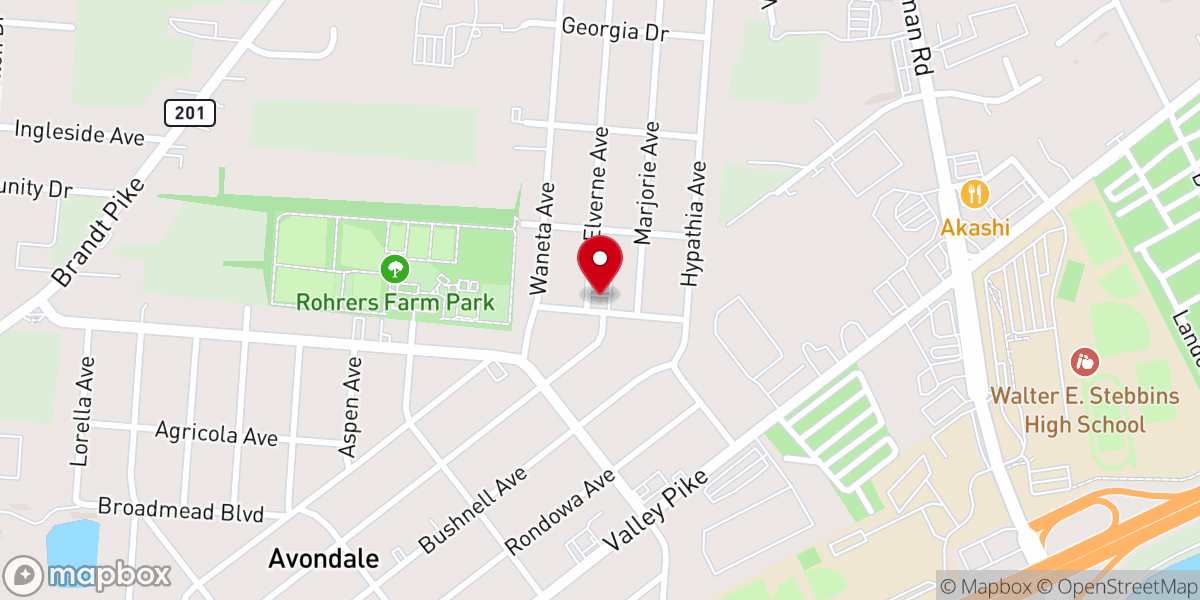 Map showing location of New Life First Church of God