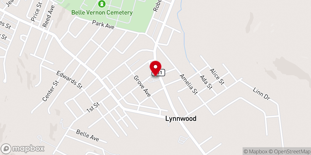 Map showing location of Lynnwood Lutheran Church