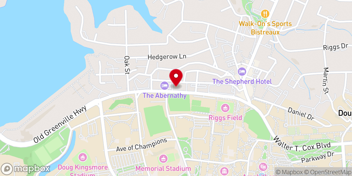 Map showing location of Clemson Church of Christ